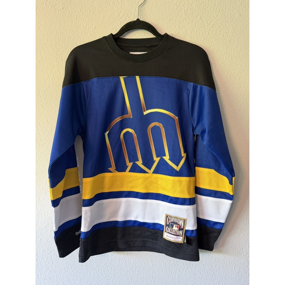 Mitchell & Ness Seattle Mariners Long Sleeve Jersey Size XS